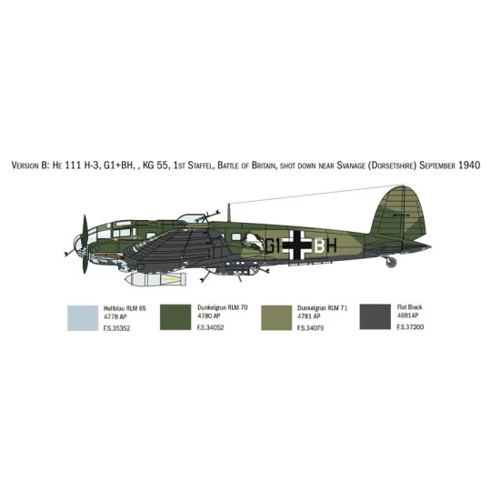 I1436-Heinkel He111H Bat. England 1:72 Italeri