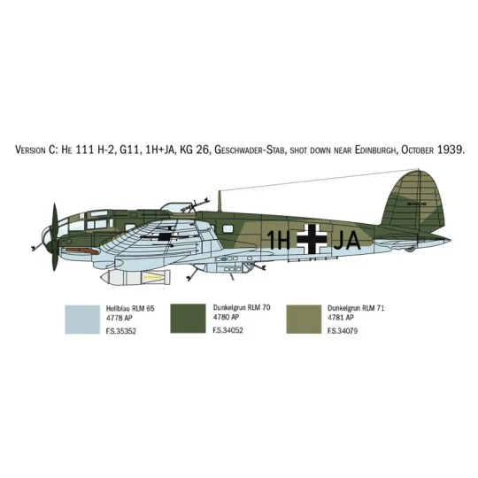 I1436-Heinkel He111H Bat. d'Angleterre 1/72 Italeri - I1436