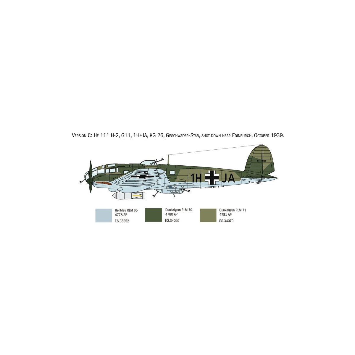 Heinkel He111H Bat. England 1:72 Italeri Italeri I1436 - 6
