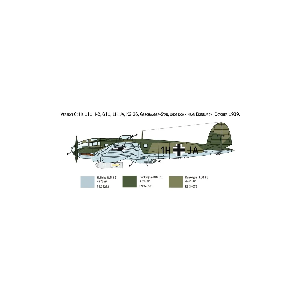 Heinkel He111H Bat. England 1:72 Italeri Italeri I1436 - 6 Heinkel He111H Bat. England 1:72 Italeri Italeri I1436 - 6
