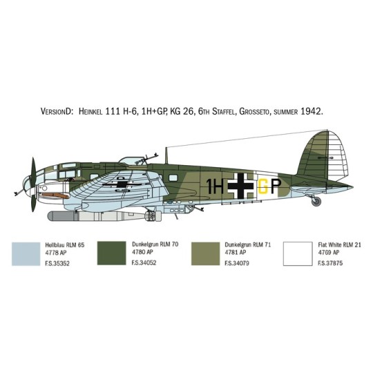 I1436-Heinkel He111H Bat. England 1:72 Italeri - I1436