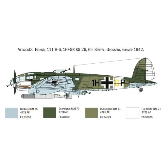 Heinkel He111H Bat. England 1:72 Italeri Italeri I1436 - 7 I1436-Heinkel He111H Bat. England 1:72 Italeri - I1436
