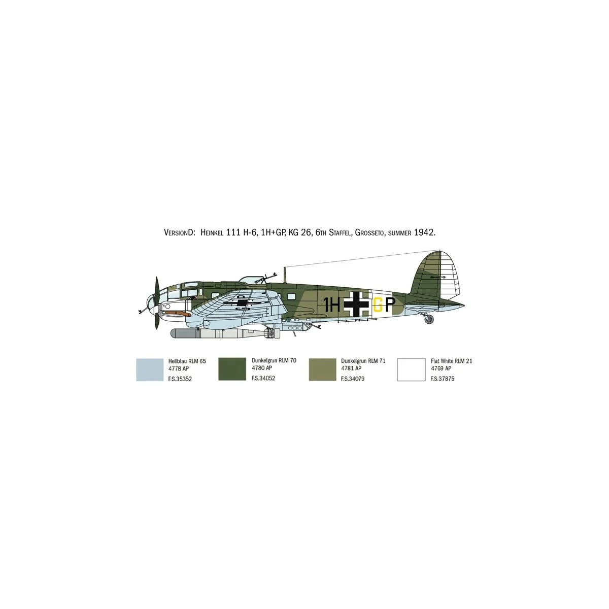 Heinkel He111H Bat. England 1:72 Italeri Italeri I1436 - 7 Heinkel He111H Bat. England 1:72 Italeri Italeri I1436 - 7