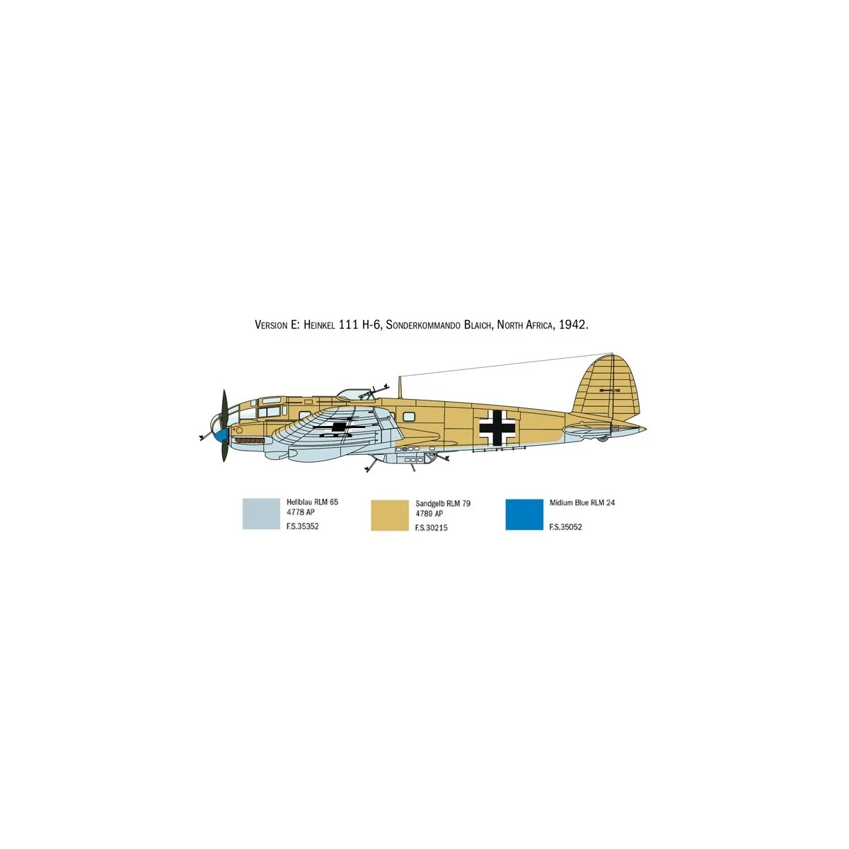 Heinkel He111H Bat. England 1:72 Italeri Italeri I1436 - 8
