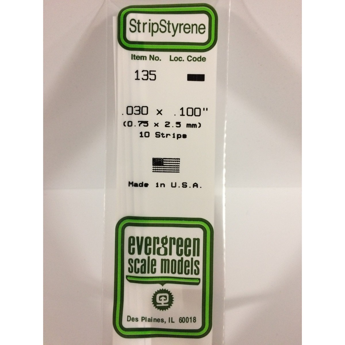 Wand 0.75x2.5x350mm Ref: 135 - Evergreen - S1370135 Wand 0.75x2.5x350mm Ref: 135 - Evergreen - S1370135