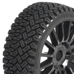 Hobbytech TT 1/8 black spoke rim Rallycross tyres Hobbytech HTR-T454B - 1