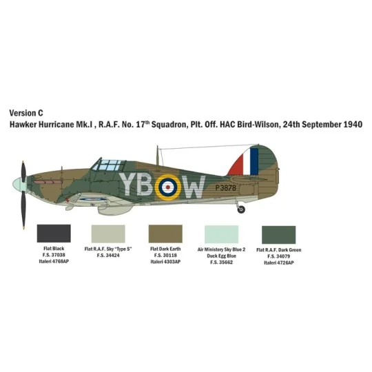 Hurricane Mk.I Bat. England 1/48 Italeri Italeri I2802 - 6 I2802-Hurricane Mk.I Bat. England 1/48 Italeri - I2802