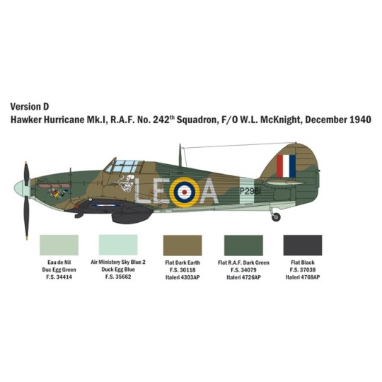 Hurricane Mk.I Bat. England 1/48 Italeri Italeri I2802 - 7 I2802-Hurricane Mk.I Bat. England 1/48 Italeri - I2802
