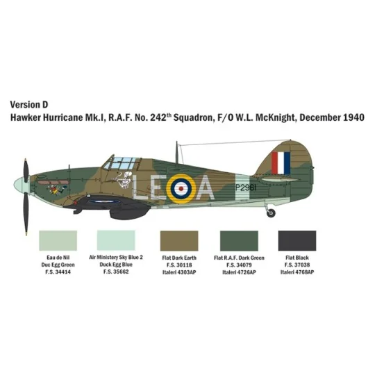 Hurricane Mk.I Bat. England 1/48 Italeri Italeri I2802 - 7 I2802-Hurricane Mk.I Bat. England 1/48 Italeri - I2802