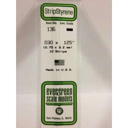 Wand 0.75x3.2x350mm Ref: 136 - Evergreen - S1370136