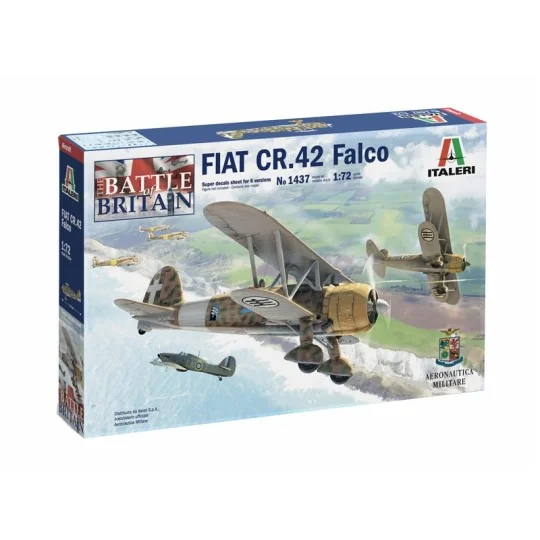 I1437-Aircraft FIAT CR.42 Falco Bat. England 1:72 Italeri
