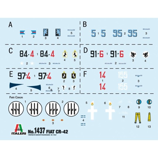 I1437-Avion FIAT CR.42 Falco Bat. d'Angleterre 1/72 Italeri
