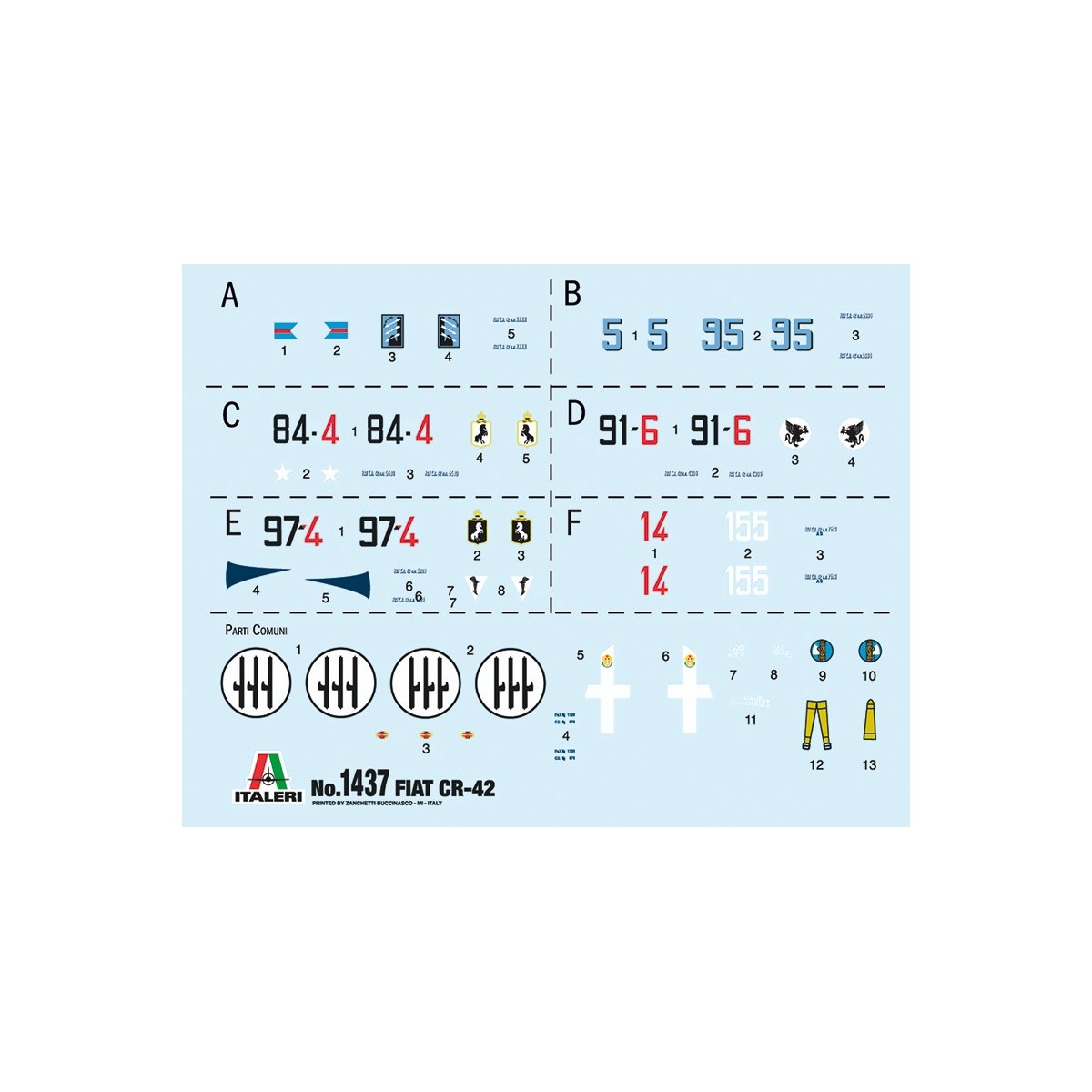 Aircraft FIAT CR.42 Falco Bat. England 1:72 Italeri Italeri I1437 - 3