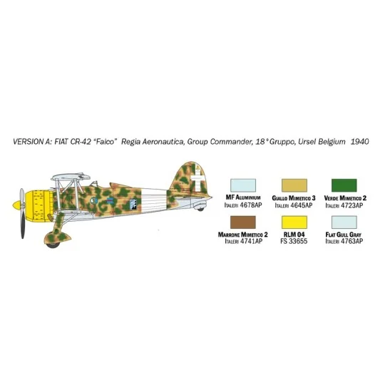 Aircraft FIAT CR.42 Falco Bat. England 1:72 Italeri Italeri I1437 - 4 I1437-Aircraft FIAT CR.42 Falco Bat. England 1:72 Italeri - I1437