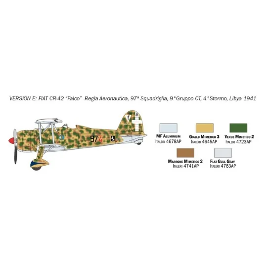 Aircraft FIAT CR.42 Falco Bat. England 1:72 Italeri Italeri I1437 - 8 I1437-Aircraft FIAT CR.42 Falco Bat. England 1:72 Italeri - I1437