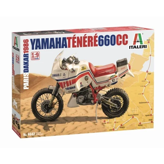YAMAHA Ténéré 660cc Paris Dakar 1986 1/9 Italeri Italeri I4642 - 2 I4642-YAMAHA Ténéré 660cc Paris Dakar 1986 1/9 Italeri - I4642