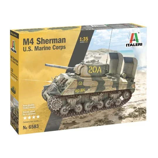 I6583-Char M4A2 Sherman US Marine Corps 1/35 Italeri - I6583