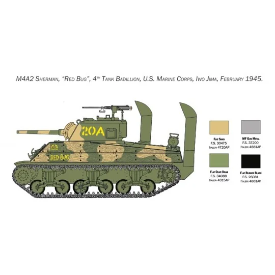 I6583-Char M4A2 Sherman US Marine Corps 1/35 Italeri - I6583
