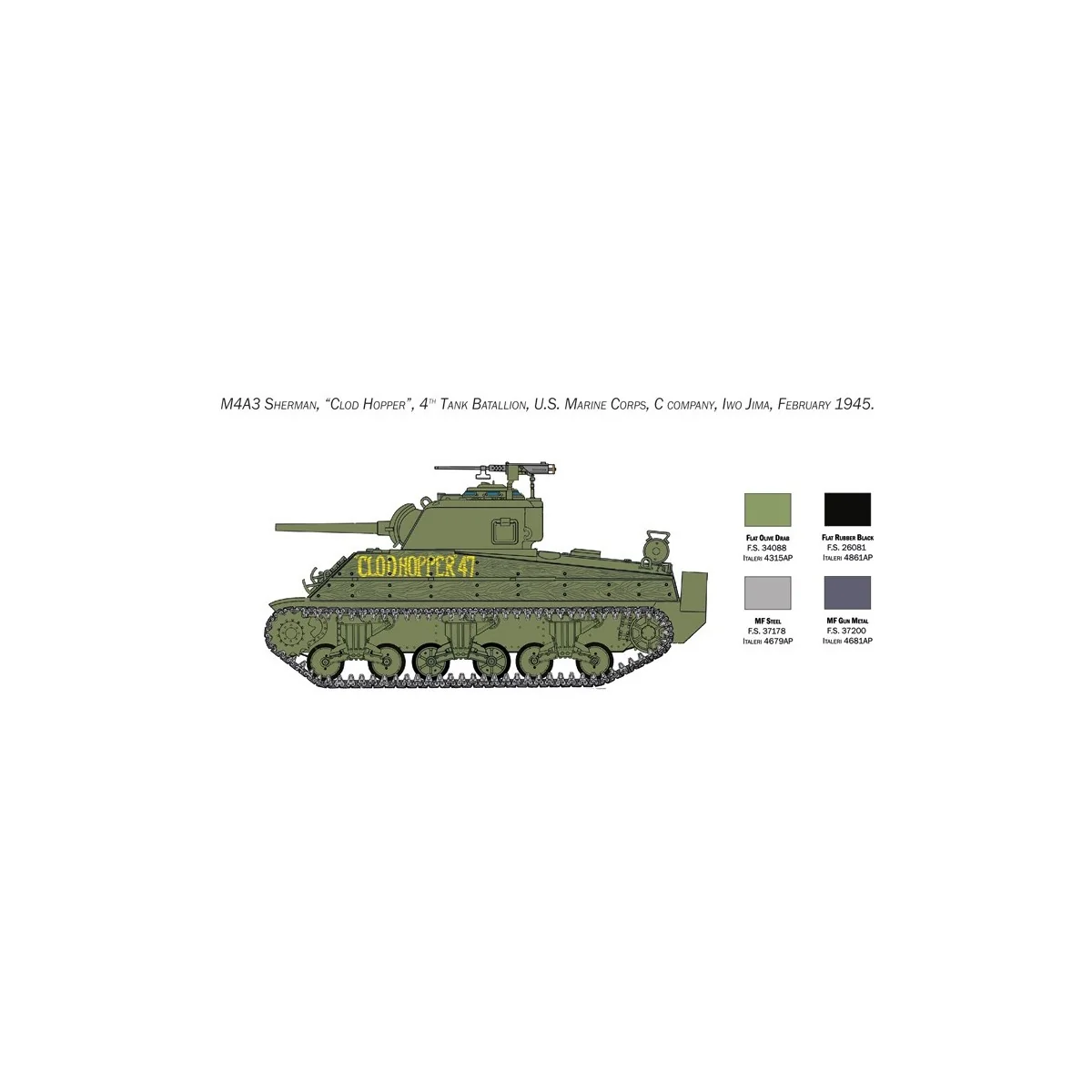 Char M4A2 Sherman US Marine Corps 1/35 Italeri Italeri I6583 - 5