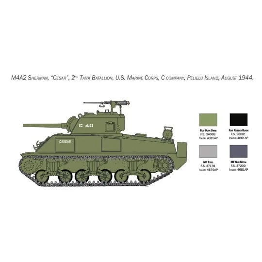 Tank M4A2 Sherman US Marine Corps 1/35 Italeri Italeri I6583 - 6 I6583-Tank M4A2 Sherman US Marine Corps 1/35 Italeri - I6583