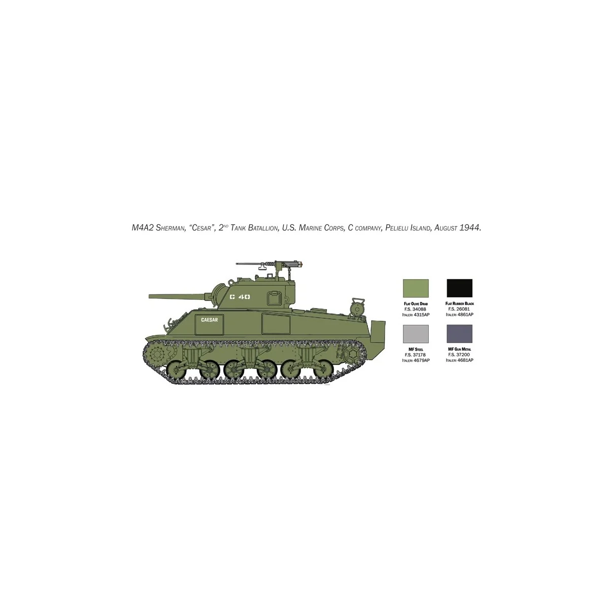 Tank M4A2 Sherman US Marine Corps 1/35 Italeri Italeri I6583 - 6 Tank M4A2 Sherman US Marine Corps 1/35 Italeri Italeri I6583 - 6