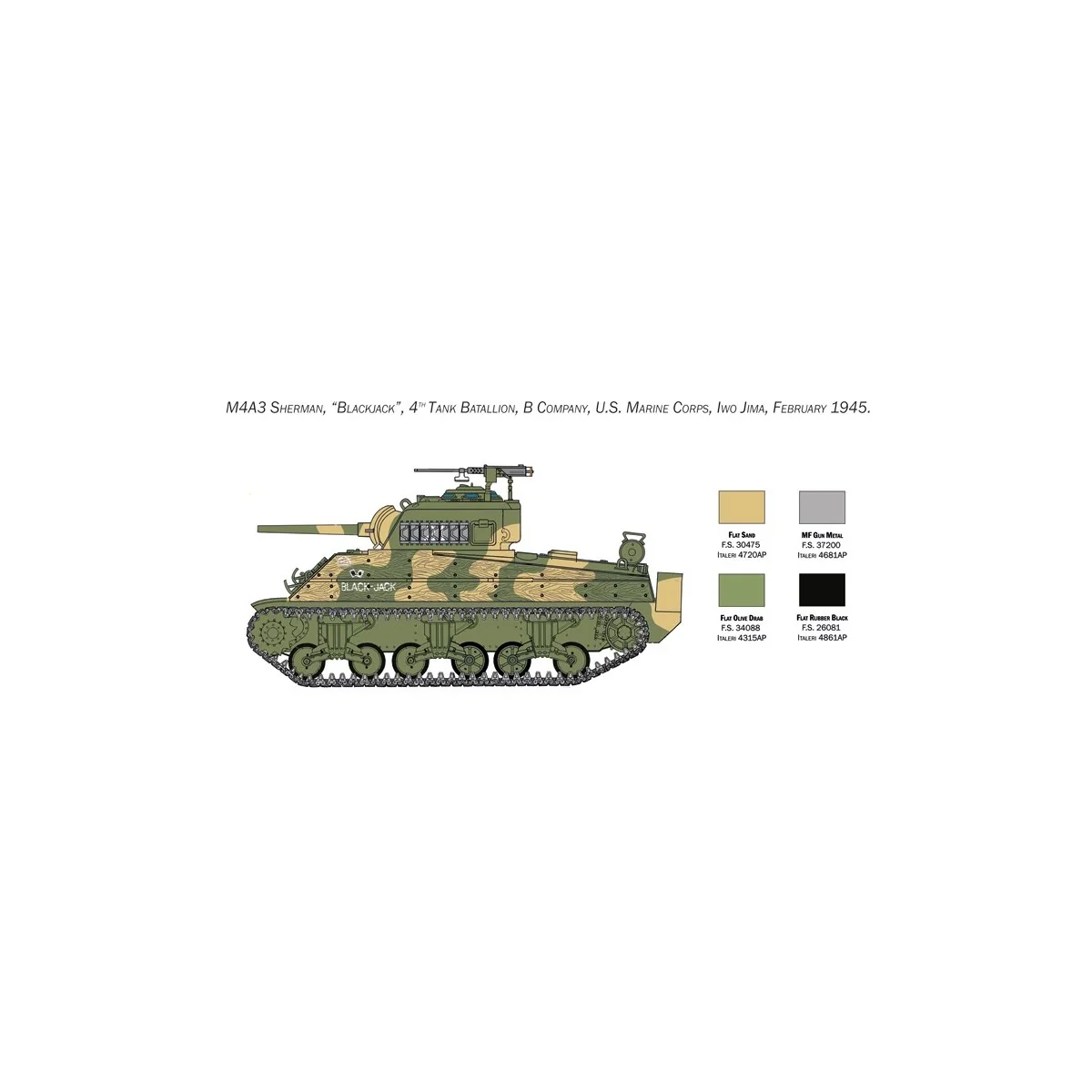 Tank M4A2 Sherman US Marine Corps 1/35 Italeri Italeri I6583 - 7 Tank M4A2 Sherman US Marine Corps 1/35 Italeri Italeri I6583 - 7