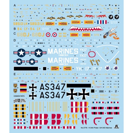 I2776-Helico H-34A Pirate / UH-34D 1/48 Italeri