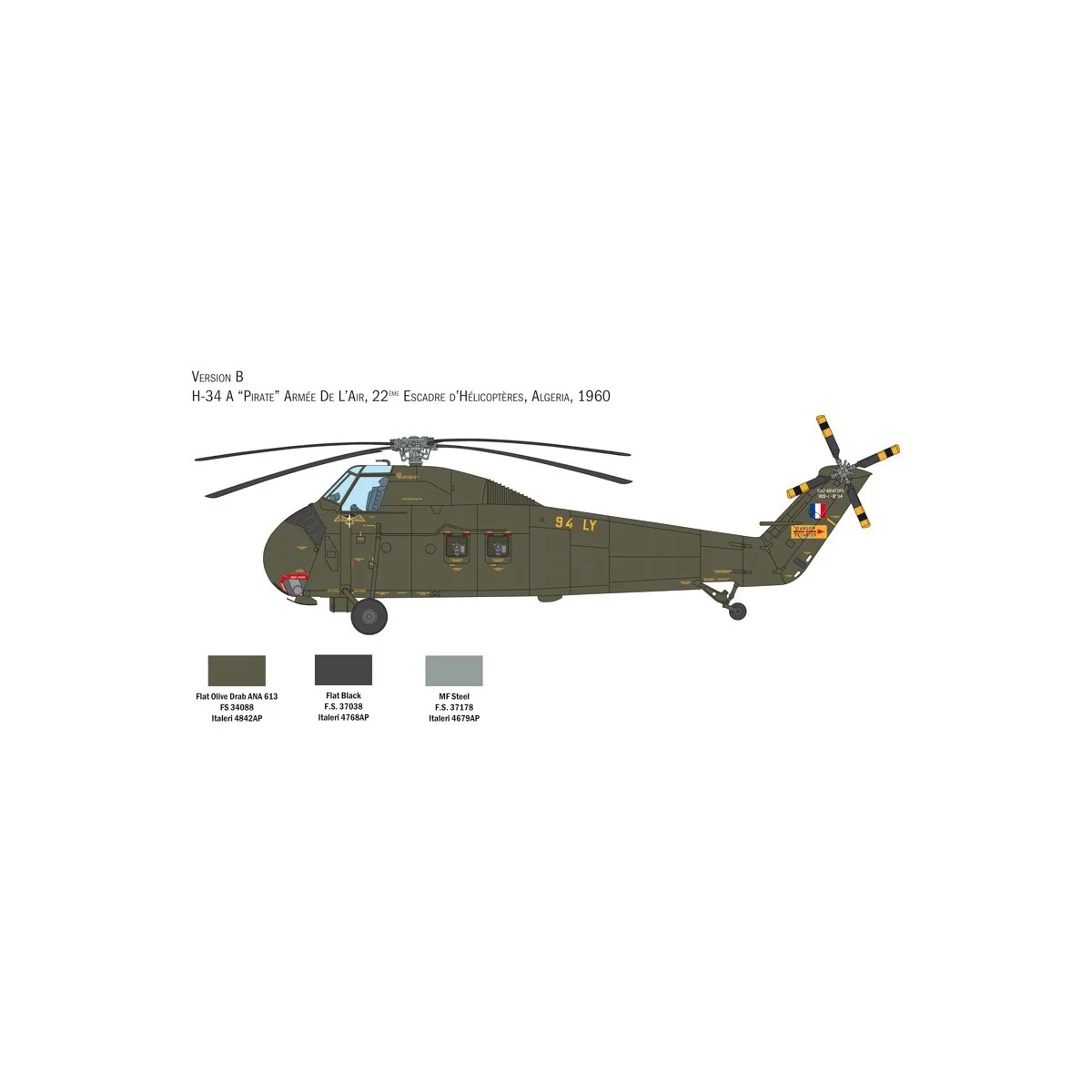 Helico H-34A Pirate / UH-34D 1/48 Italeri Italeri I2776 - 5 Helico H-34A Pirate / UH-34D 1/48 Italeri Italeri I2776 - 5
