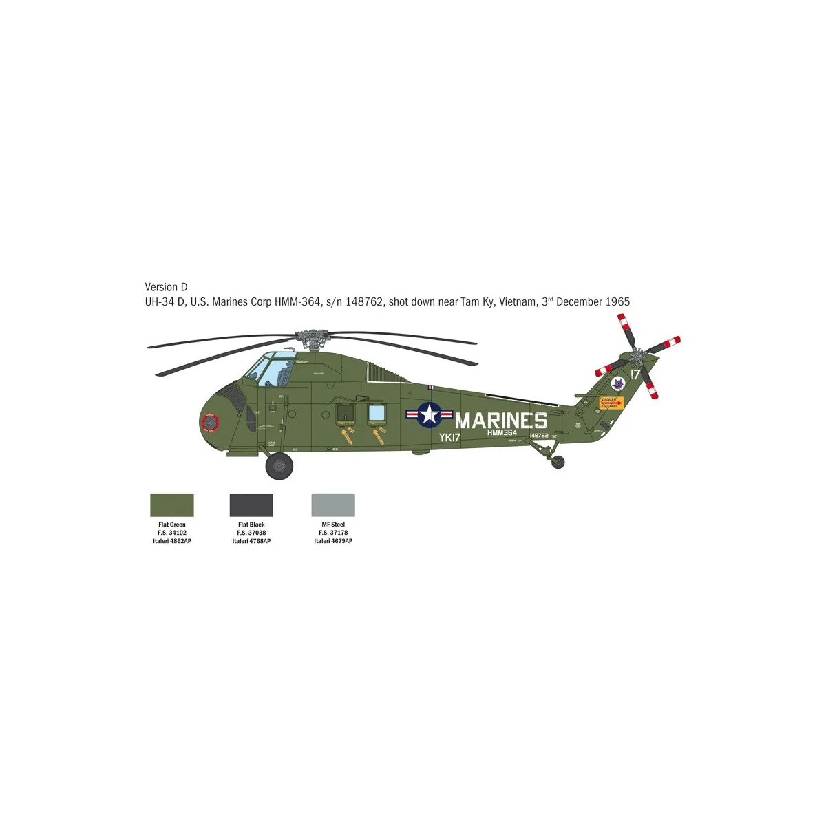 Helico H-34A Pirate / UH-34D 1/48 Italeri Italeri I2776 - 7 Helico H-34A Pirate / UH-34D 1/48 Italeri Italeri I2776 - 7