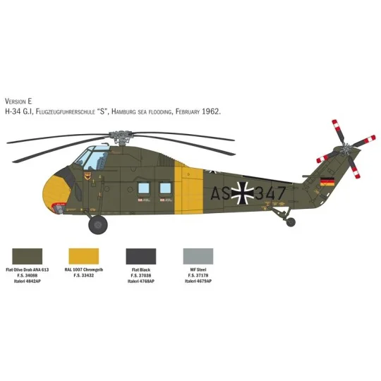 I2776-Helico H-34A Pirate / UH-34D 1/48 Italeri