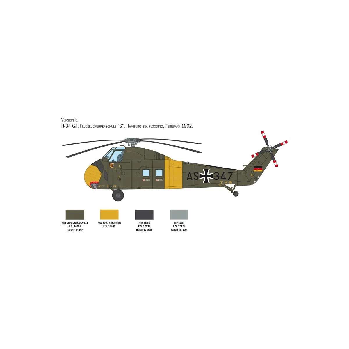 Helico H-34A Pirate / UH-34D 1/48 Italeri Italeri I2776 - 8 Helico H-34A Pirate / UH-34D 1/48 Italeri Italeri I2776 - 8