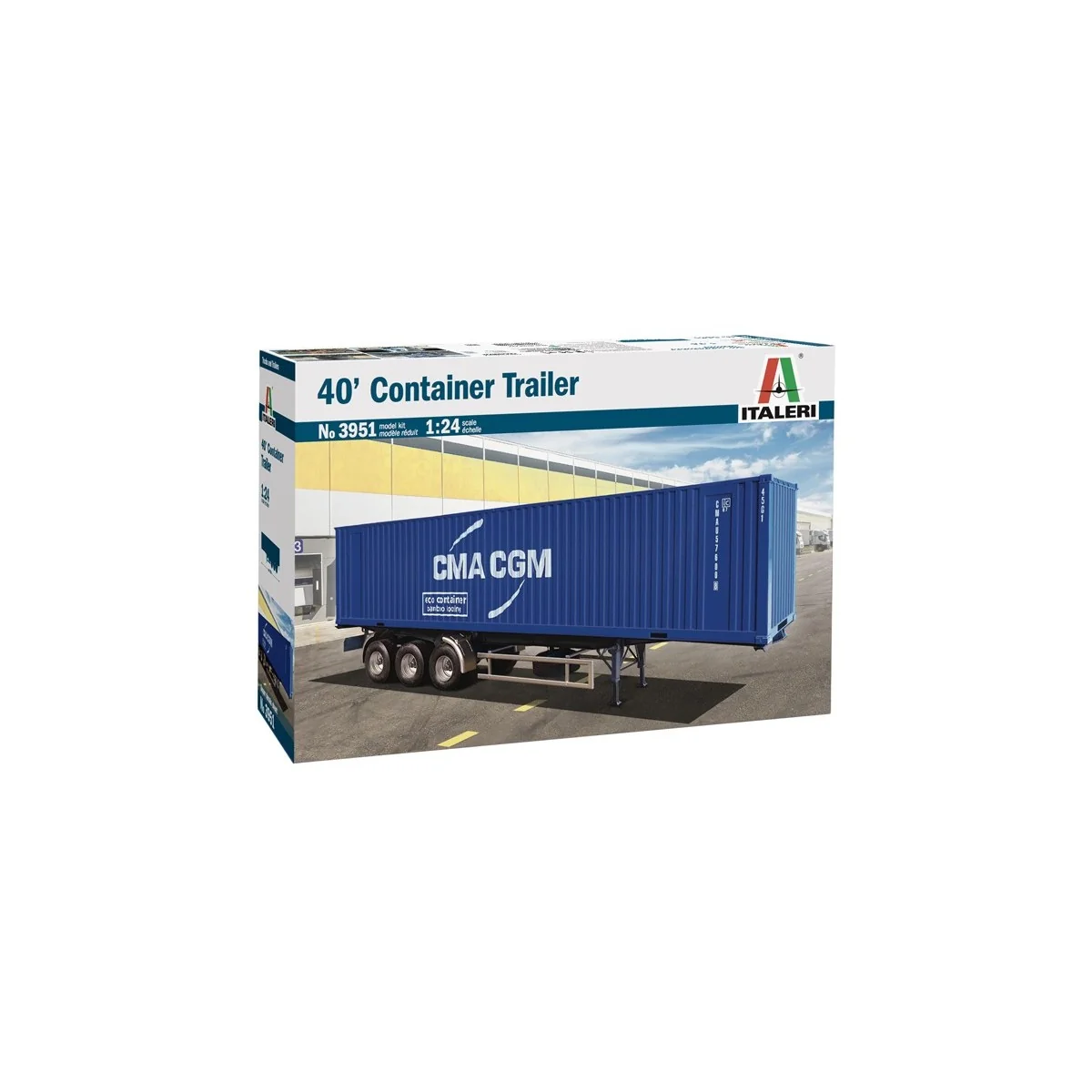 Container Trailer 40' 1/24 Italeri Italeri I3951 - 2 Container Trailer 40' 1/24 Italeri Italeri I3951 - 2