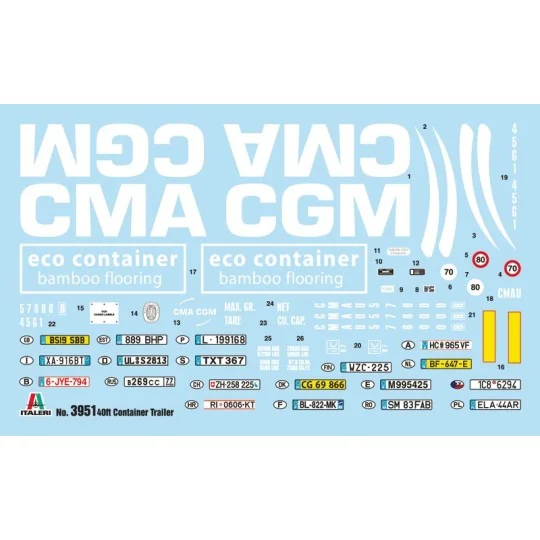 I3951-Container Trailer 40' 1/24 Italeri - I3951