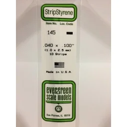 Wand 1.0x2.5x350mm Ref: 145 - Evergreen - S1370145 - S1370145