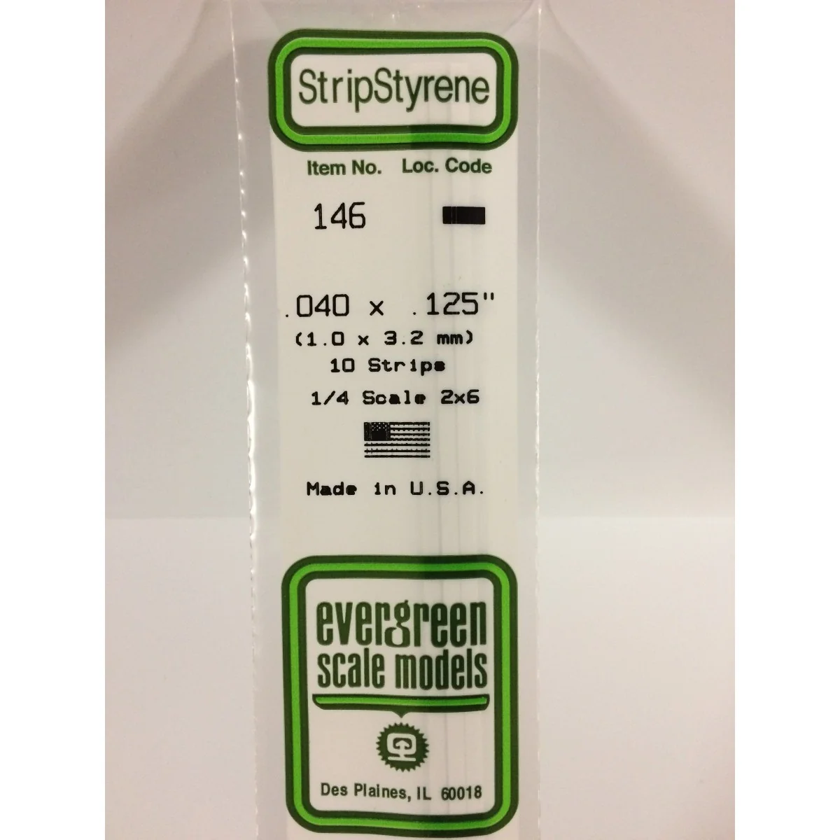 Baguette 1.0x3.2x350mm Ref : 146 - Evergreen Evergreen S1370146 - 1 Baguette 1.0x3.2x350mm Ref : 146 - Evergreen Evergreen S1370146 - 1