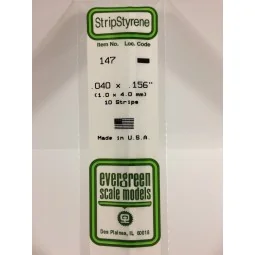 Baguette 1.0x4.0x350mm Ref : 147 - Evergreen Evergreen S1370147 - 1