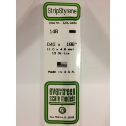 Wand 1.0x4.8x350mm Ref: 148 - Evergreen - S1370148 - S1370148