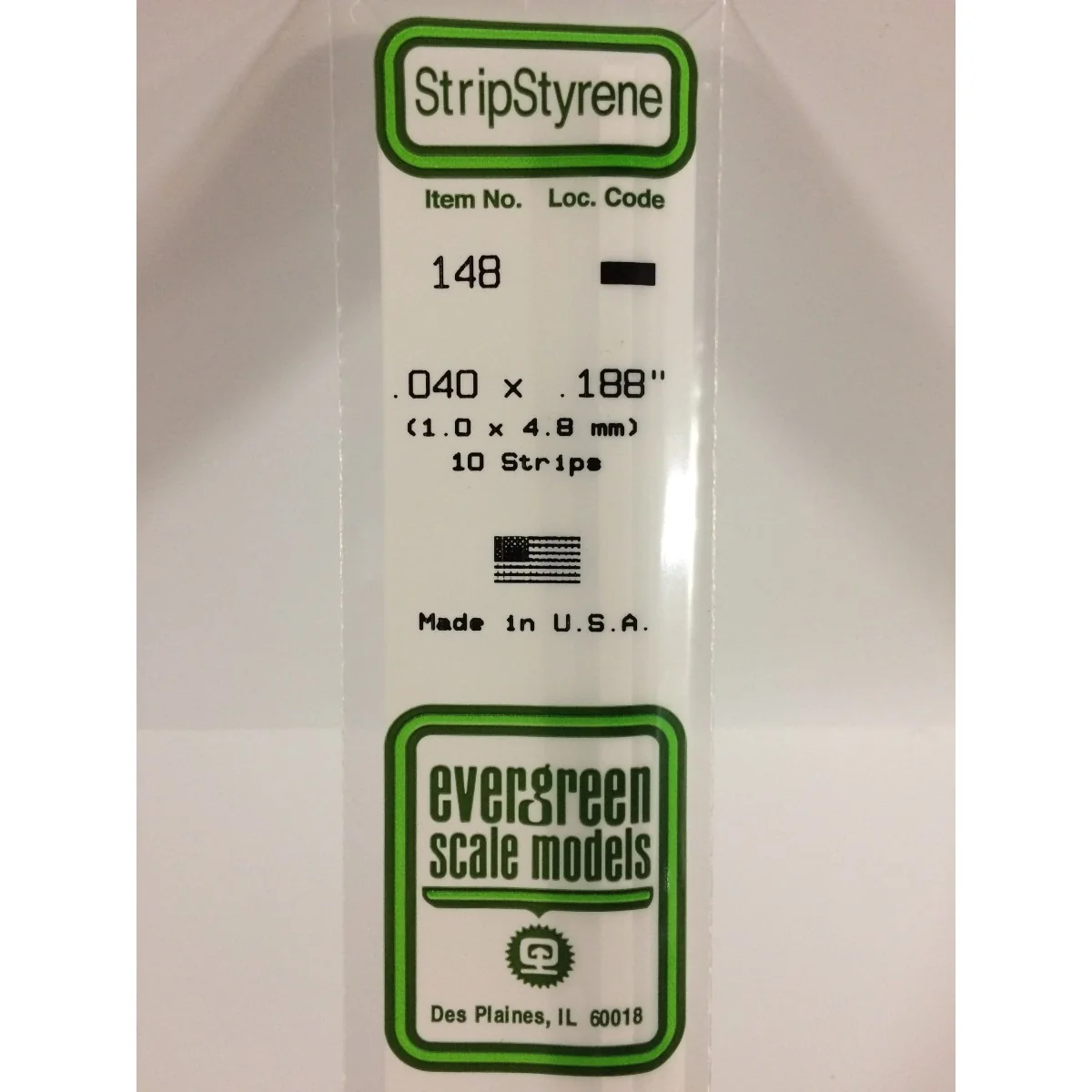 Baguette 1.0x4.8x350mm Ref : 148 - Evergreen Evergreen S1370148 - 1 Baguette 1.0x4.8x350mm Ref : 148 - Evergreen Evergreen S1370148 - 1