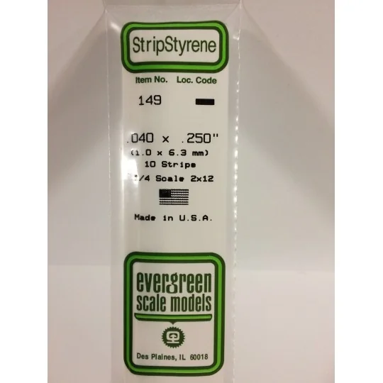 Wand 1.0x6.3x350mm Ref: 149 - Evergreen - S1370149 S1370149-Wand 1.0x6.3x350mm Ref: 149 - Evergreen - S1370149