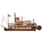 14003-Boat Mississippi 1/80 Kit Construction Wood OcCre