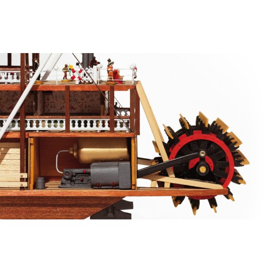 Boat Mississippi 1/80 Kit Construction Wood OcCre OcCre 14003 - 3 14003-Boat Mississippi 1/80 Kit Construction Wood OcCre - 14003