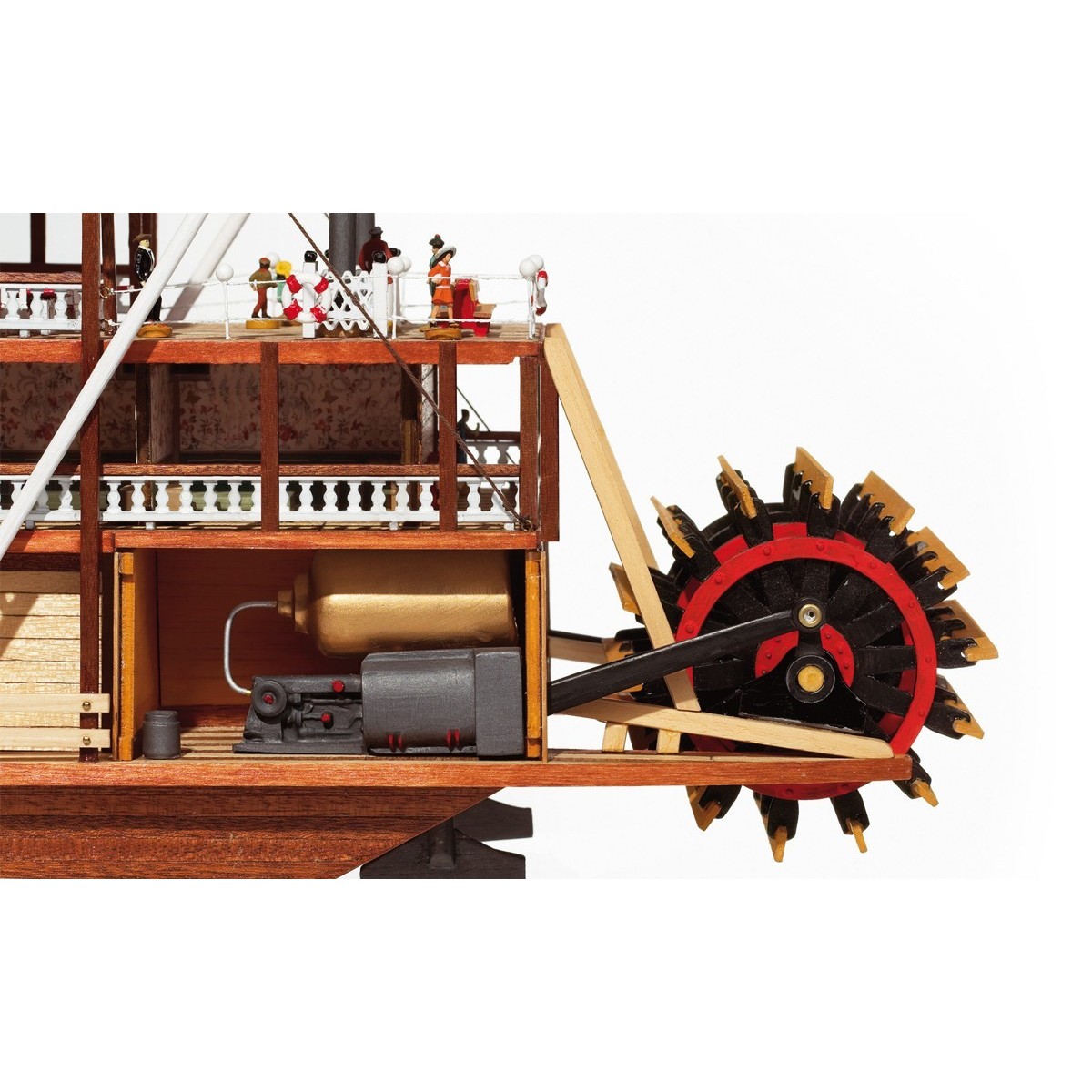 Boat Mississippi 1/80 Kit Construction Wood OcCre OcCre 14003 - 3