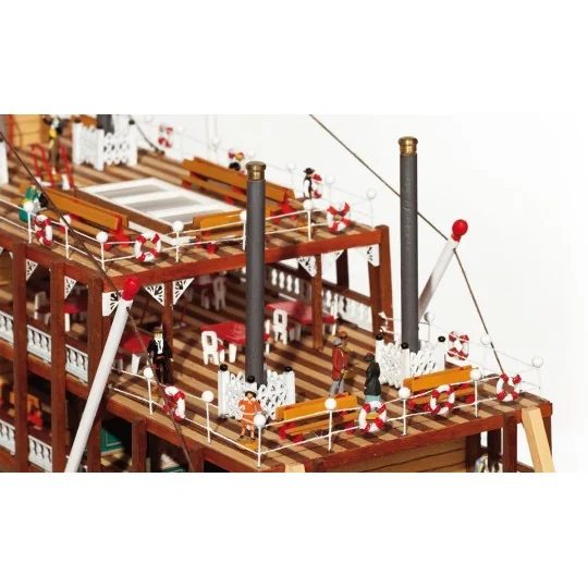 14003-Bateau Mississippi 1/80 kit construction bois OcCre