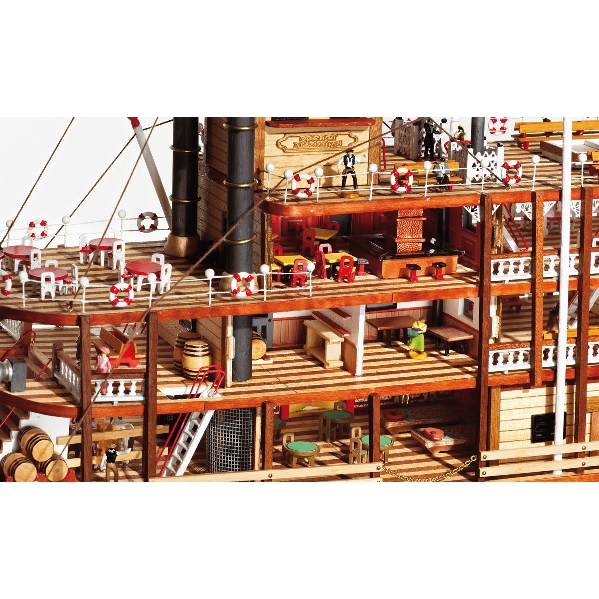 Boat Mississippi 1/80 Kit Construction Wood OcCre OcCre 14003 - 7 Boat Mississippi 1/80 Kit Construction Wood OcCre OcCre 14003 - 7