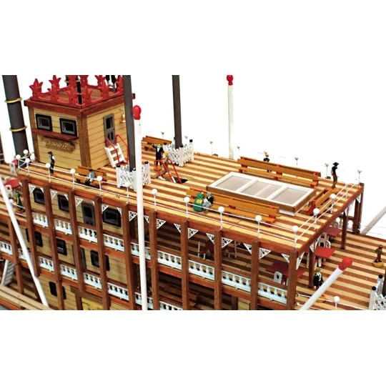 Boat Mississippi 1/80 Kit Construction Wood OcCre OcCre 14003 - 9 14003-Boat Mississippi 1/80 Kit Construction Wood OcCre - 14003
