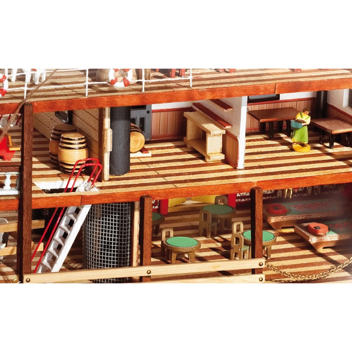 Bateau Mississippi 1/80 kit construction bois OcCre OcCre 14003 - 10