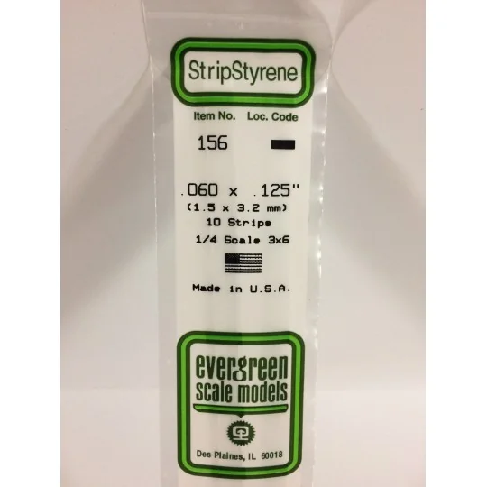 Wand 1.5x3.2x350mm Ref: 156 - Evergreen - S1370156 - S1370156 S1370156-Wand 1.5x3.2x350mm Ref: 156 - Evergreen - S1370156
