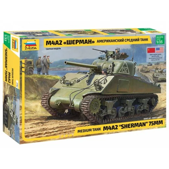 Z3702-Tank M4A2 Sherman 1/35 Zvezda - Z3702