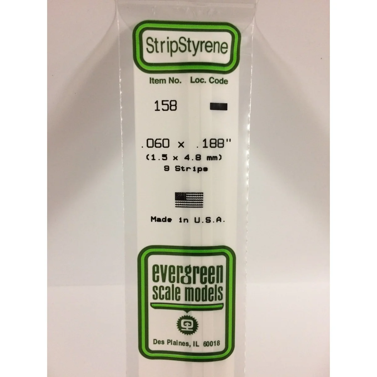 Baguette 1.5x4.2x350mm Ref : 158 - Evergreen Evergreen S1370158 - 1 Baguette 1.5x4.2x350mm Ref : 158 - Evergreen Evergreen S1370158 - 1