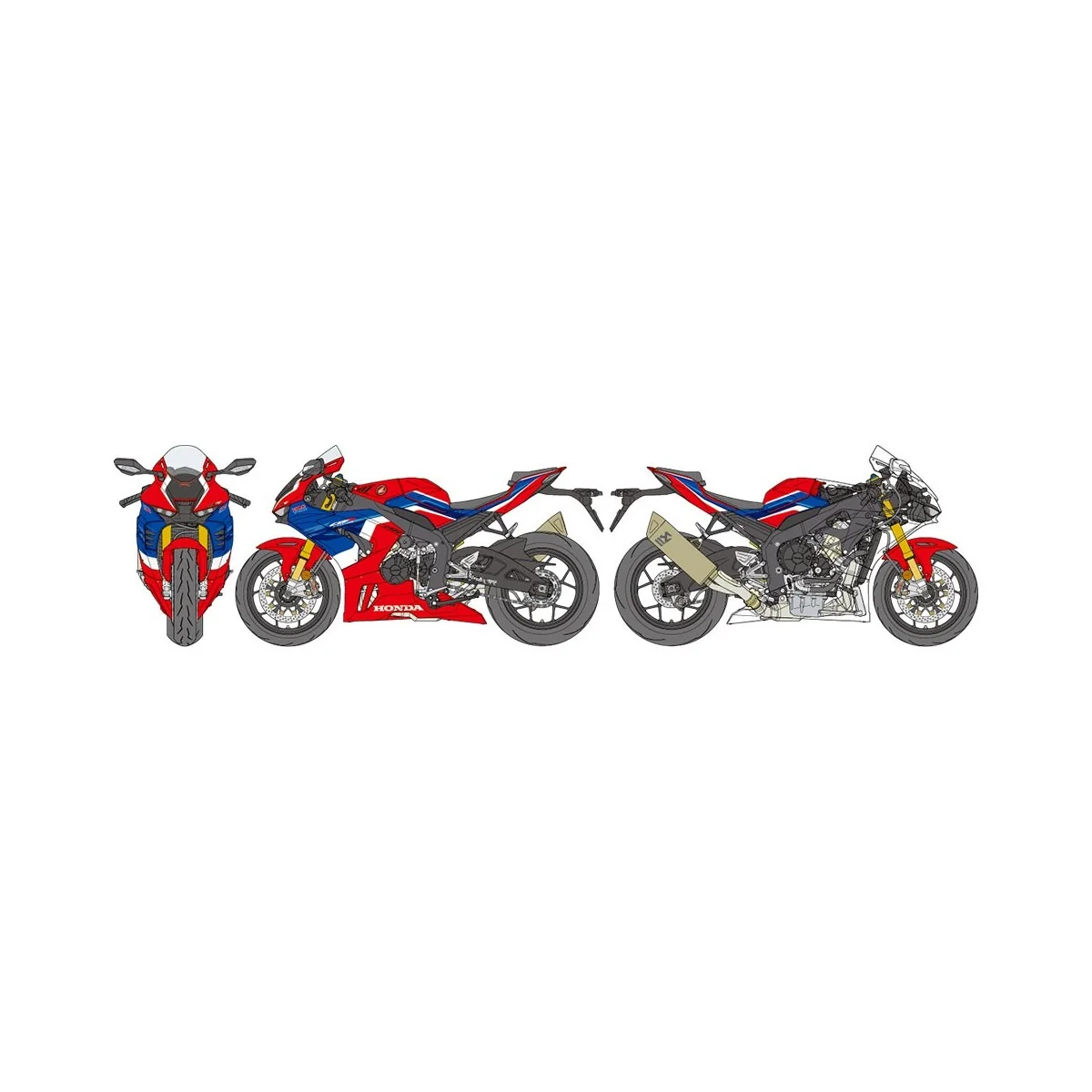 Moto Honda CBR1000RR-R Fireblade SP 1/12 Tamiya Tamiya 14138 - 16 Moto Honda CBR1000RR-R Fireblade SP 1/12 Tamiya Tamiya 14138 - 16